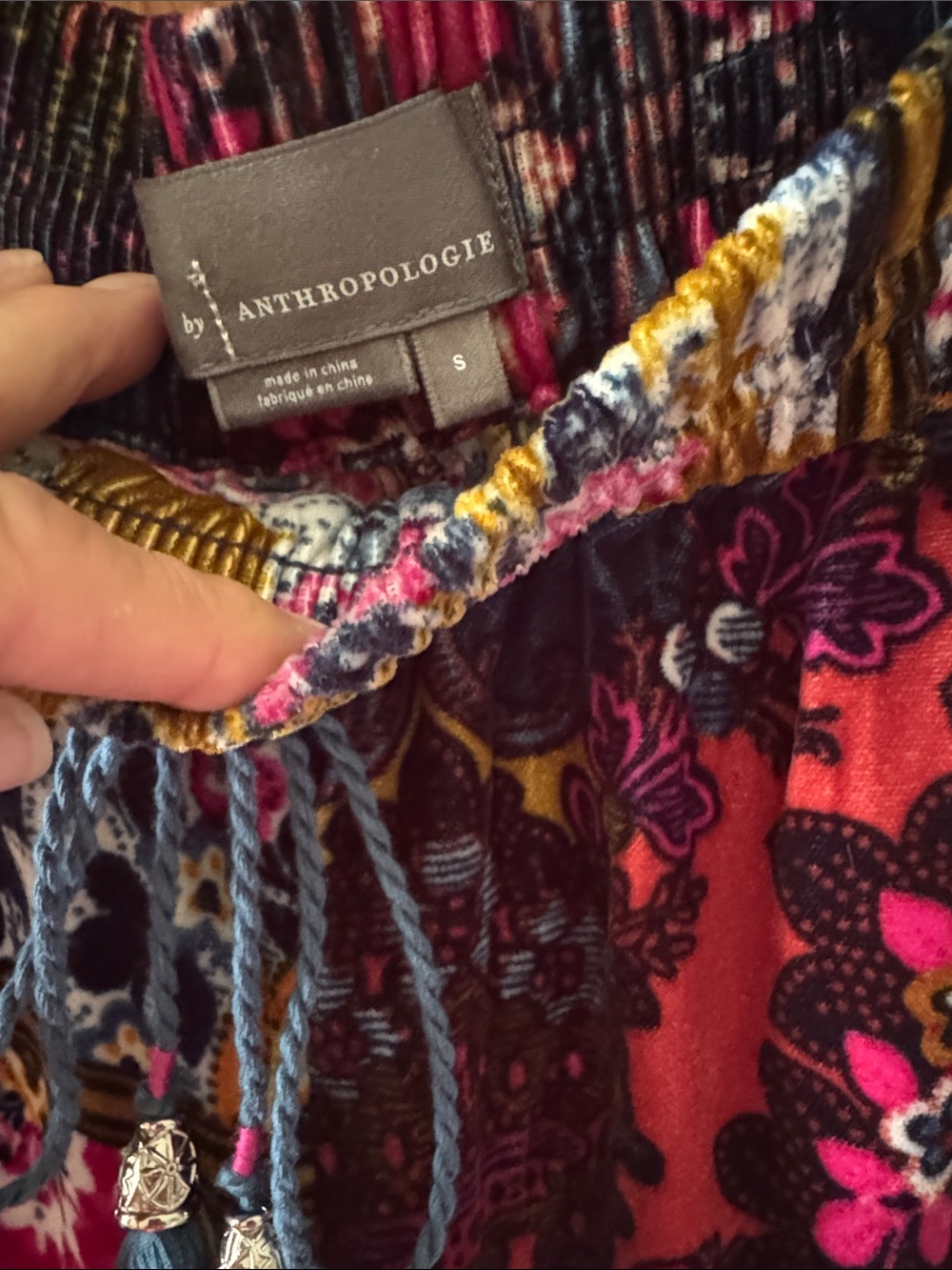 NWT BY ANTHROPOLOGIE MULTI COLOR BOHO PRINT HAREM PANTS SIZE S - Picture 3 of 15